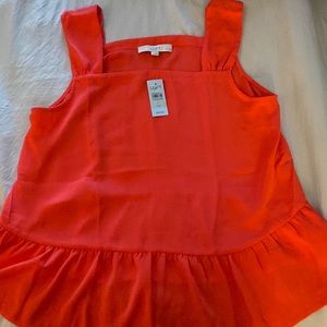 NEW Loft Coral Colored Tank top size L petite